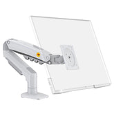 North Bayou (NB F80) Ergonomic Desk Mount Single Monitor Arm, Up To 17-30" Size & 2-9kg Weight, Vesa 75mm x 75 mm To 100mm x 100mm Mounting Hole - White | F80 White | - CompuMe